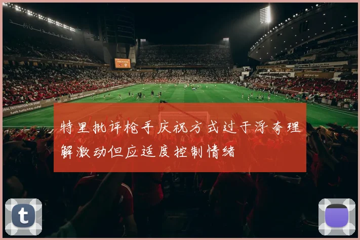 特里批评枪手庆祝方式过于浮夸理解激动但应适度控制情绪